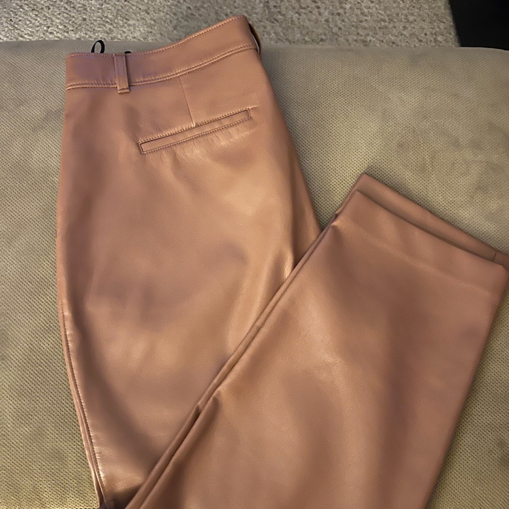 Babaton Tan Crop Faux Leather